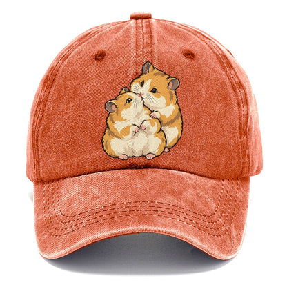 Hamster Nose Touch Small Pet Logos Classic Cap – Terracotta Clay