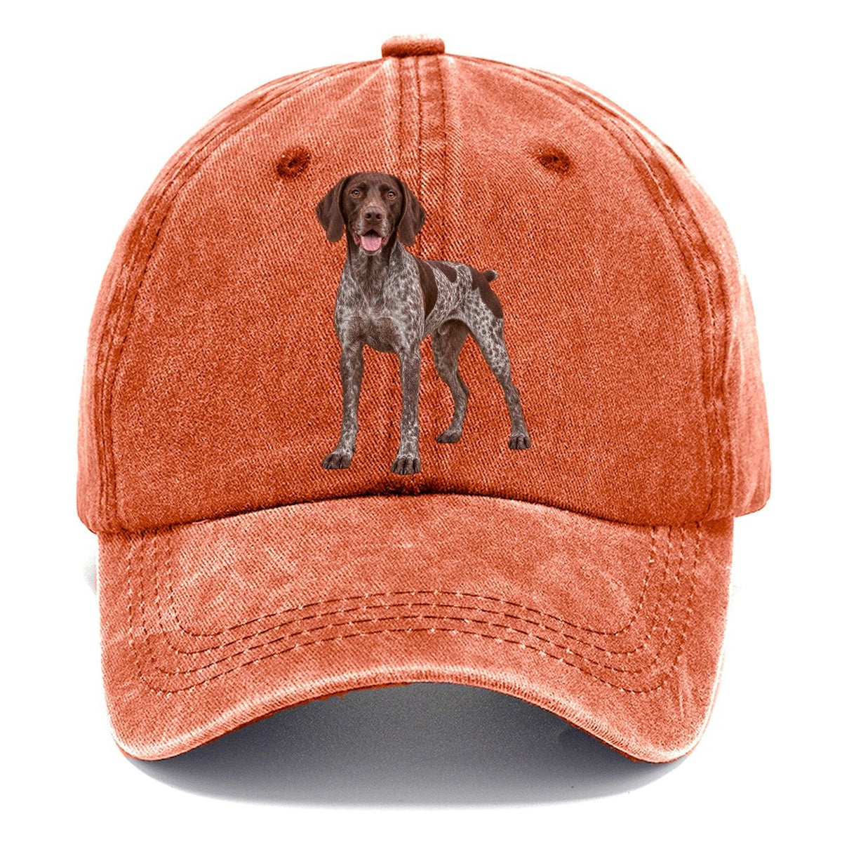 German Shorthaired Pointer Standing Top Breeds Classic Cap – Terracotta Clay