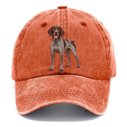 German Shorthaired Pointer Standing Top Breeds Classic Cap – Terracotta Clay