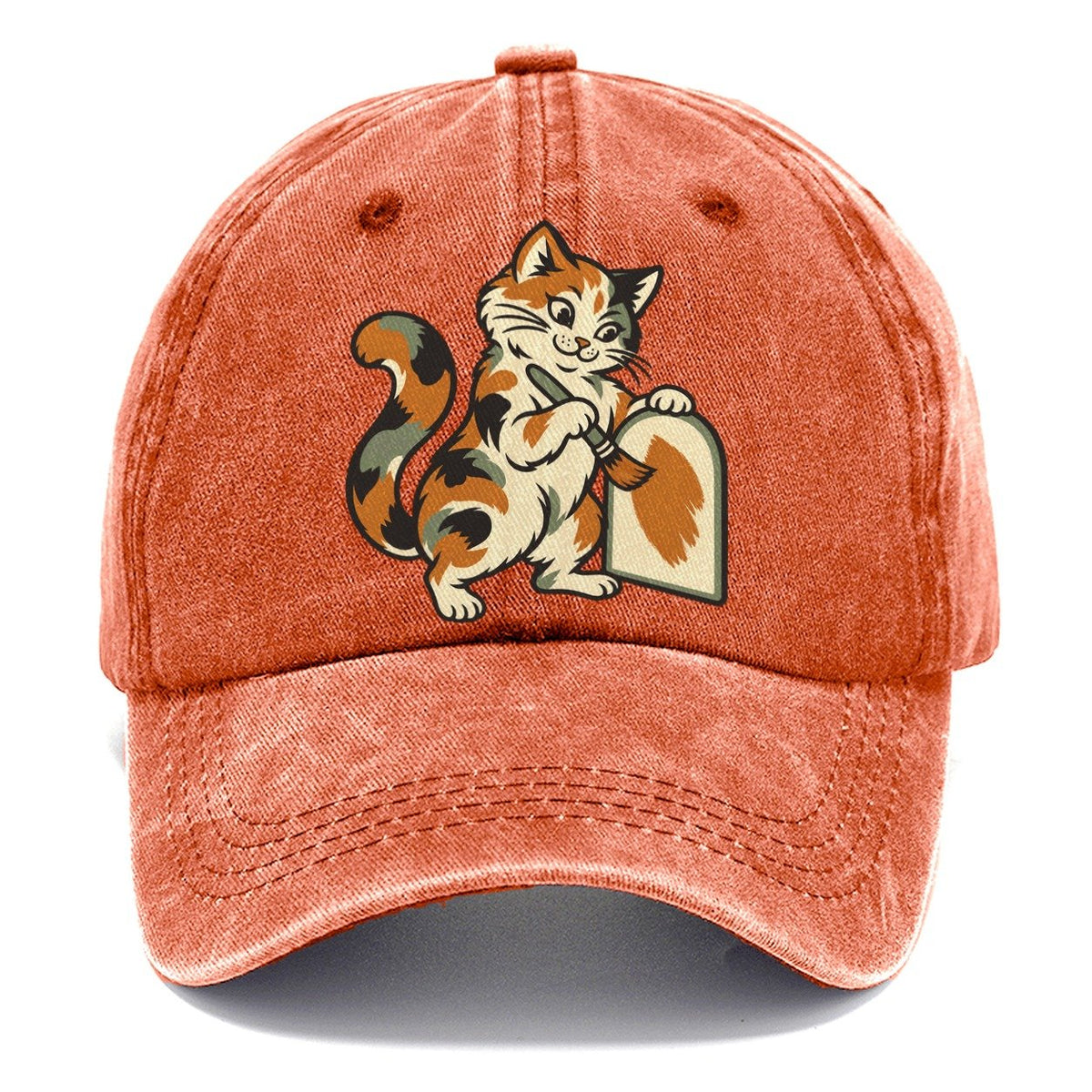 Calico Cat Painter Sundown Familiars Classic Cap – Terracotta Clay