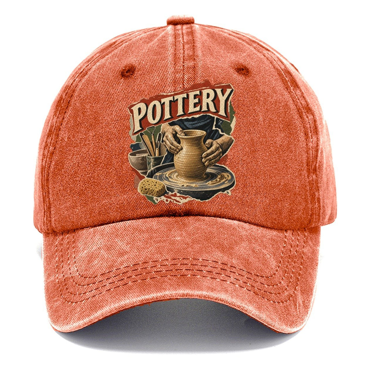 Pottery Hands on Wheel Classic Cap – Terracotta Clay