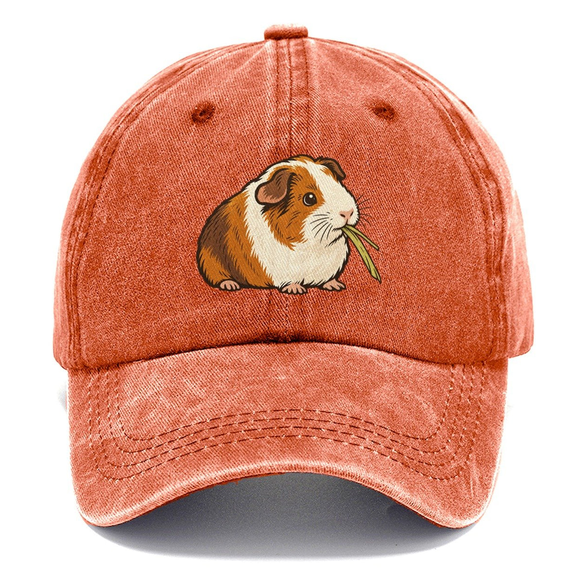 Guinea Pig Hay Bite Small Pet Logos Classic Cap – Terracotta Clay