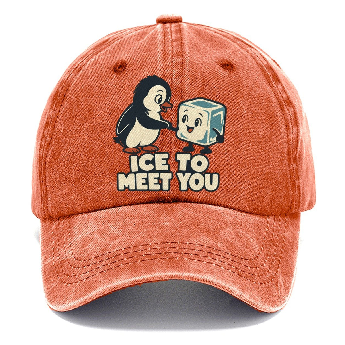 Ice To Meet You Familiar Punchlines Classic Cap – Terracotta Clay