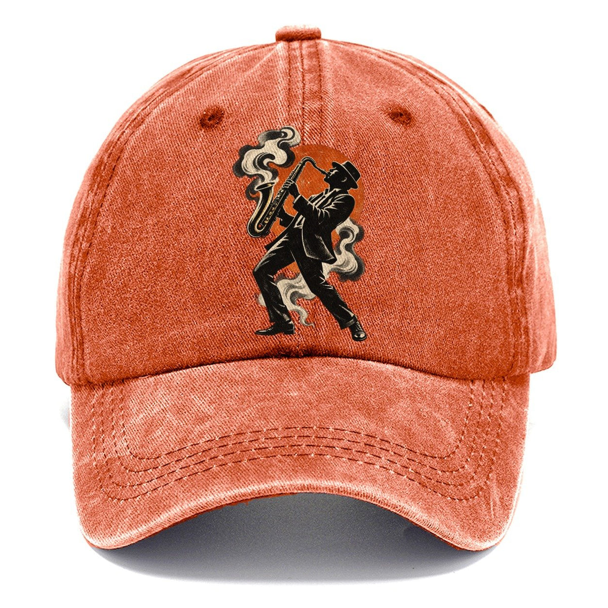 Saxophone Player in Red Moonlight Classic Cap – Terracotta Clay