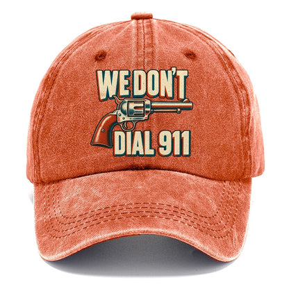 Risograph Offset We Don't Dial 911 Classic Cap – Terracotta Clay