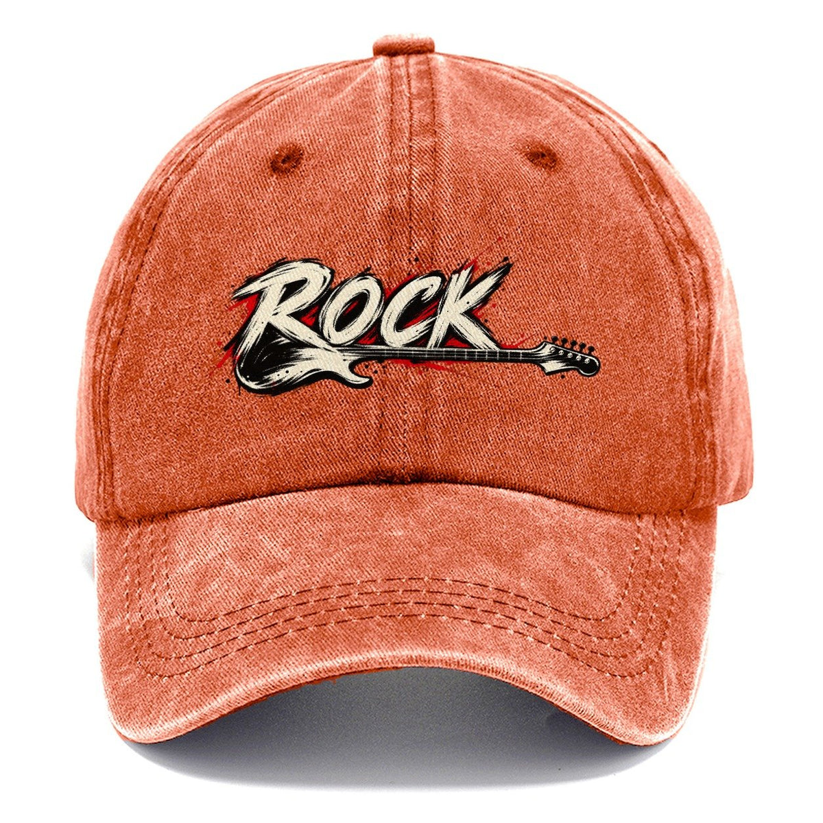 Rock Guitar Splatter Classic Cap – Terracotta Clay