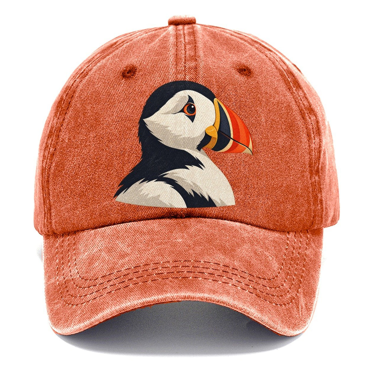 Puffin Portrait Classic Cap – Terracotta Clay
