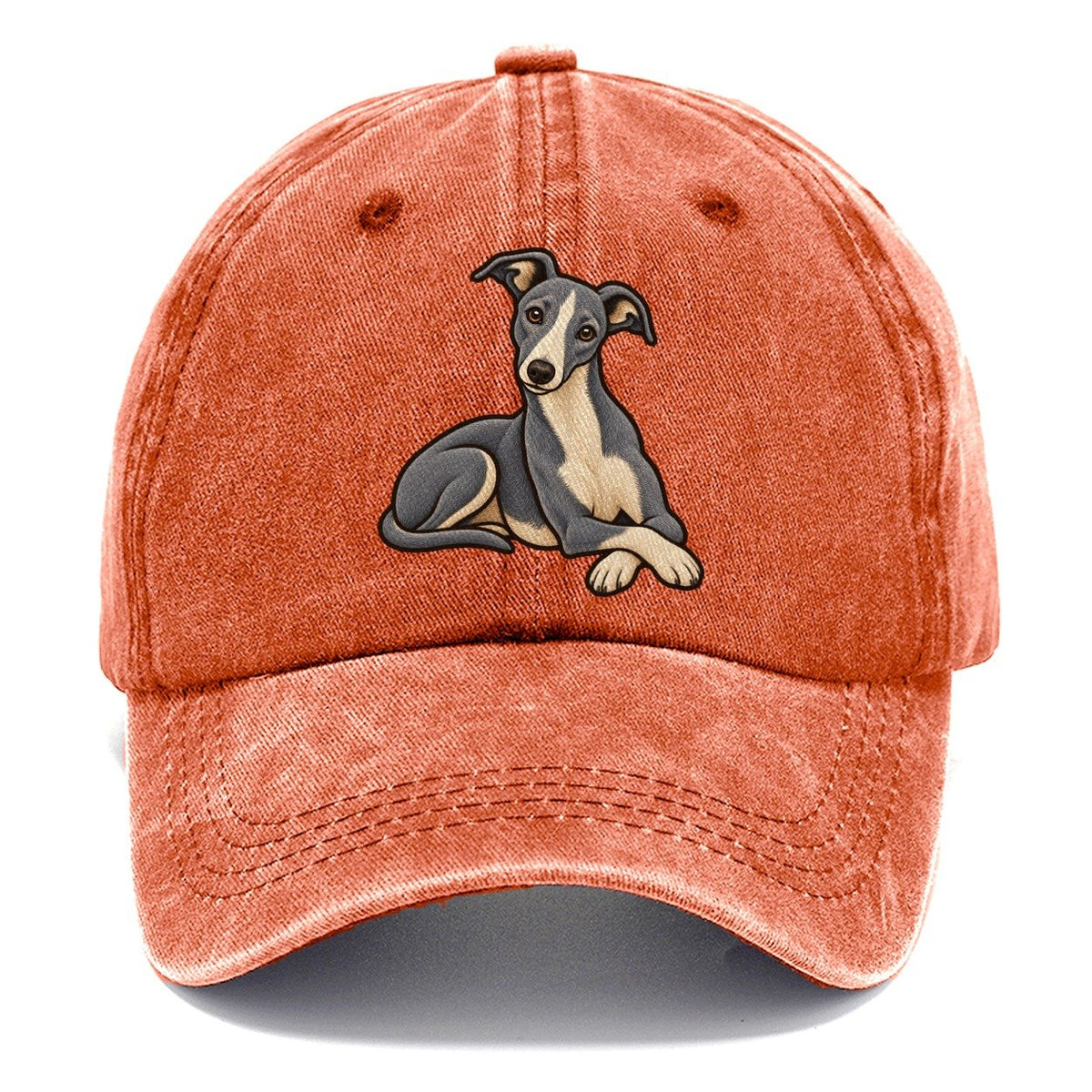 Blue Whippet Lounging Fan Favorites Classic Cap – Terracotta Clay