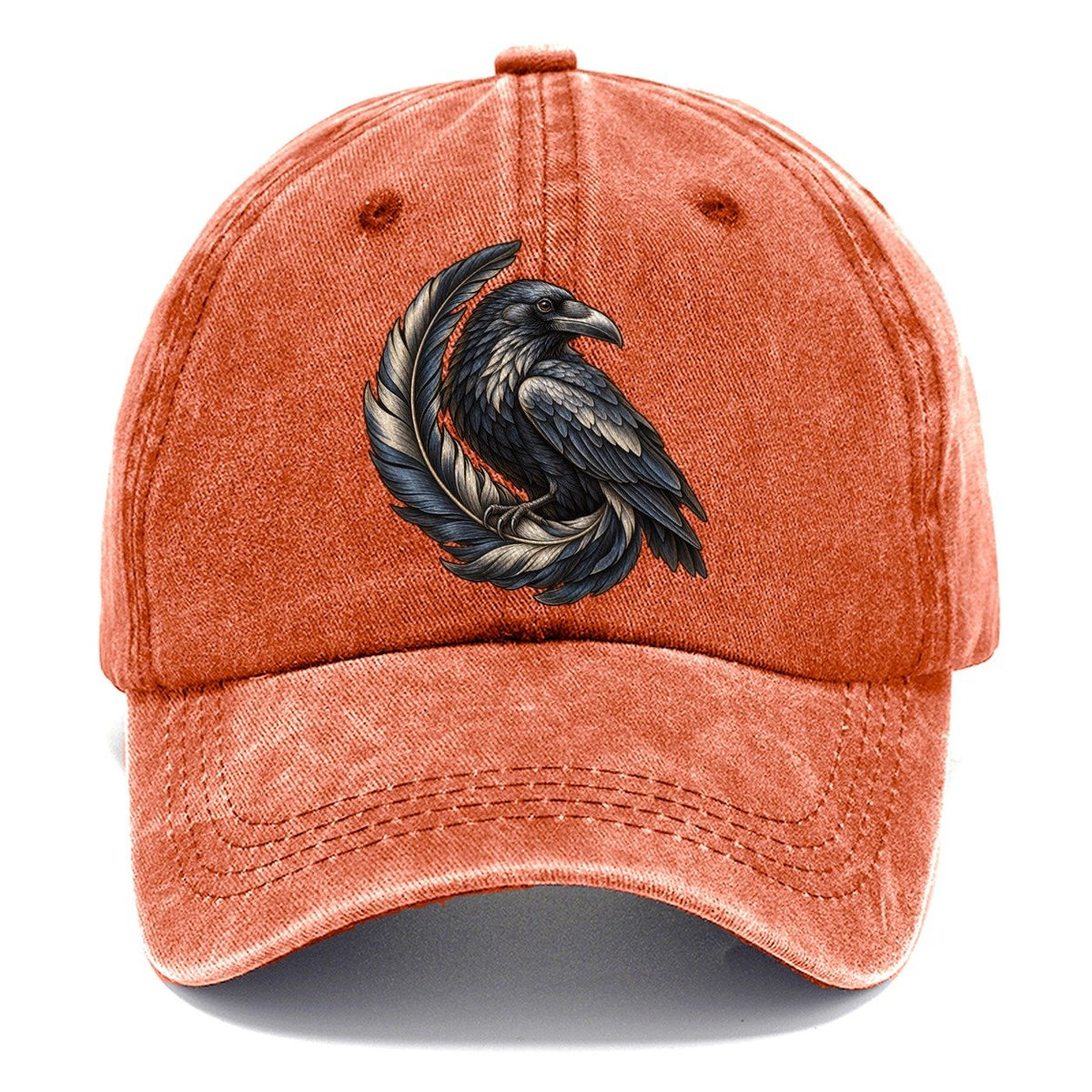 Raven Feather Spiral Everyday Originals Classic Cap – Terracotta Clay
