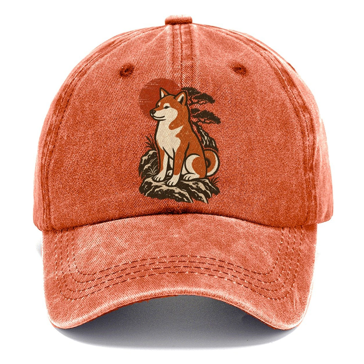Shiba Inu Red Sun Classic Cap – Terracotta Clay