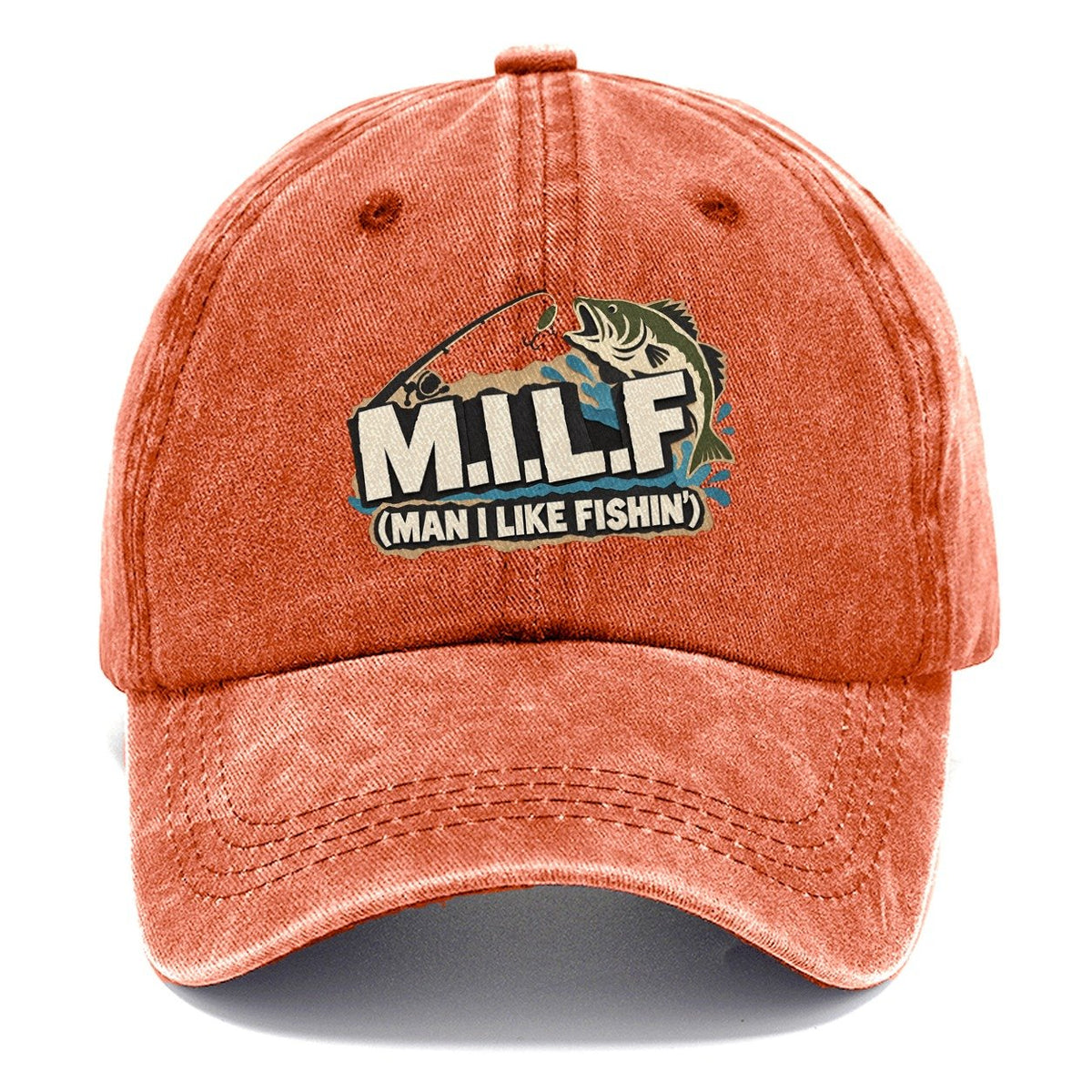 M.I.L.L.F. Man I Like Fishin' Classic Cap – Terracotta Clay