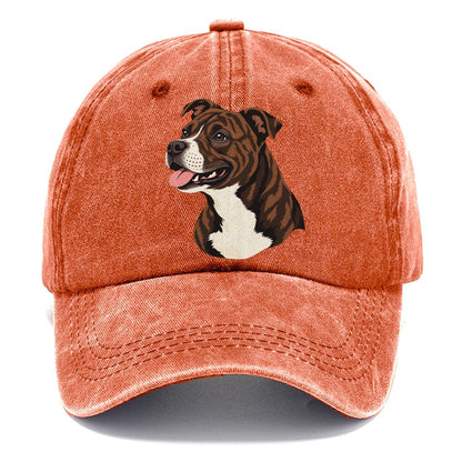 Brindle Pitbull Portrait Classic Cap – Terracotta Clay