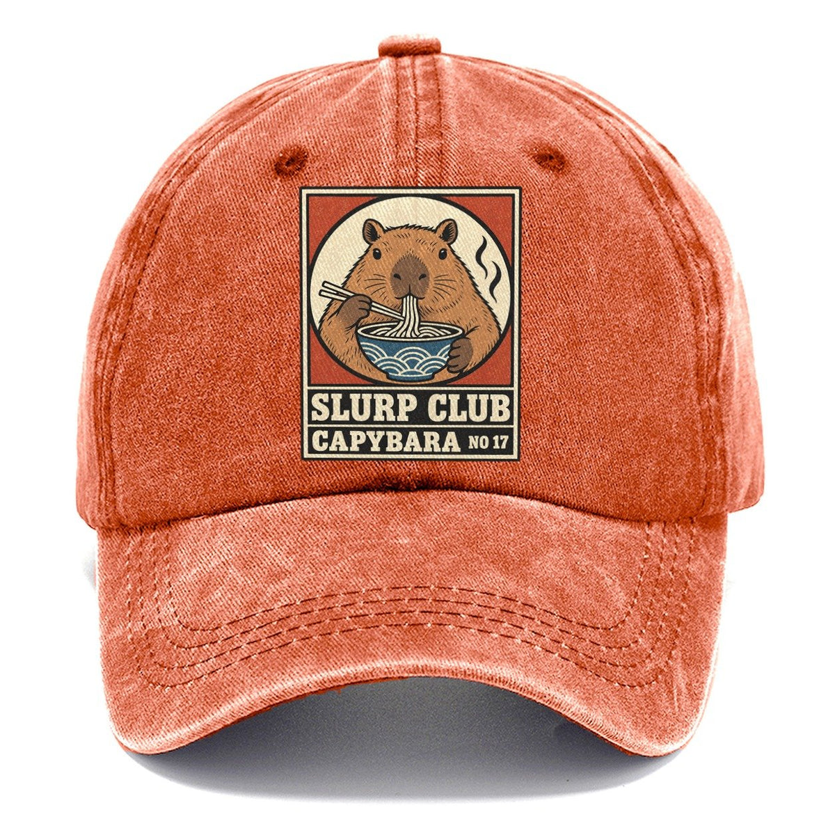 Capybara Calm Slurp Club Classic Cap – Terracotta Clay