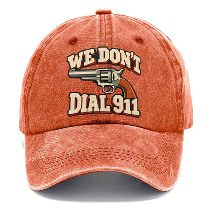 Layered Paper Cut We Don't Dial 911 Classic Cap – Terracotta Clay