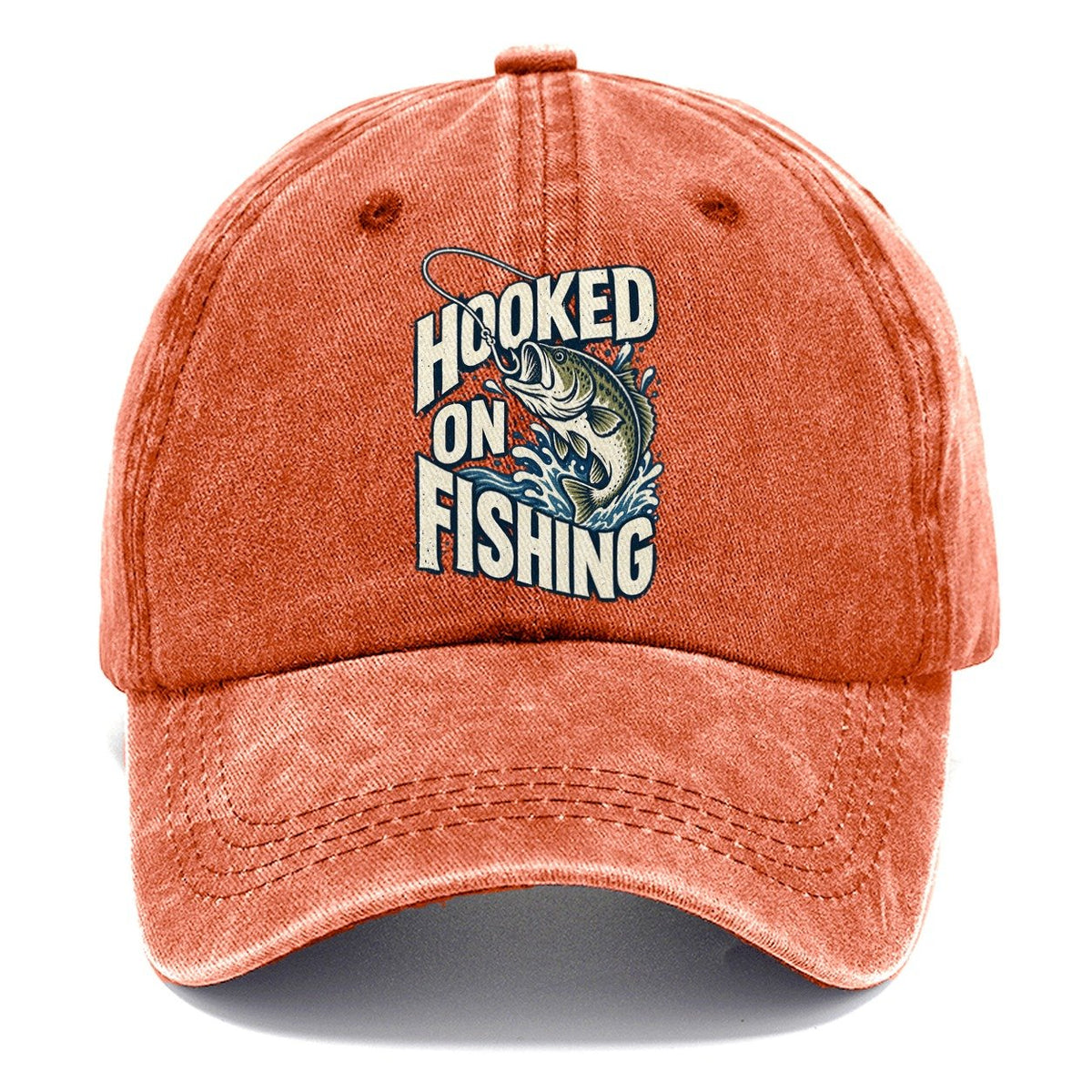 Hooked on Fishing Bass Classic Cap – Terracotta Clay