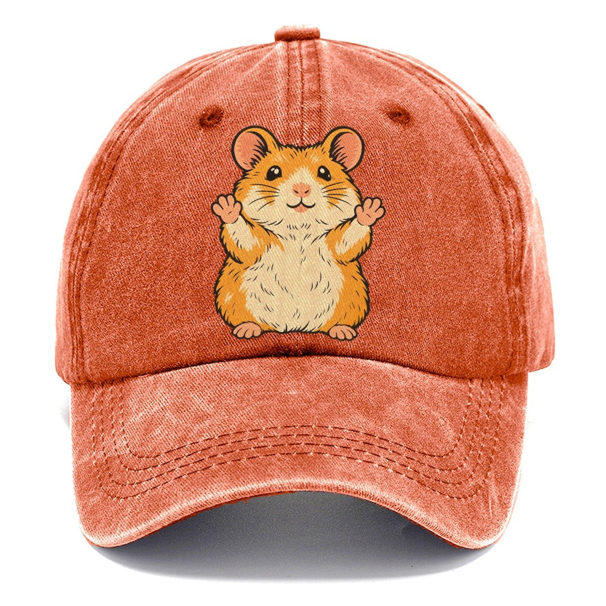 Hamster Paws Up Small Pet Logos Classic Cap – Terracotta Clay