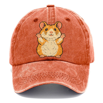 Hamster Paws Up Small Pet Logos Classic Cap – Terracotta Clay