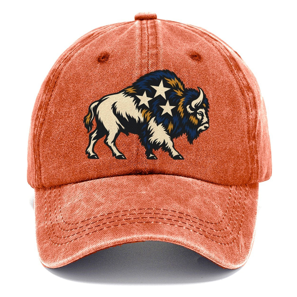 Bison Night Sky Sundown Familiars Classic Cap – Terracotta Clay
