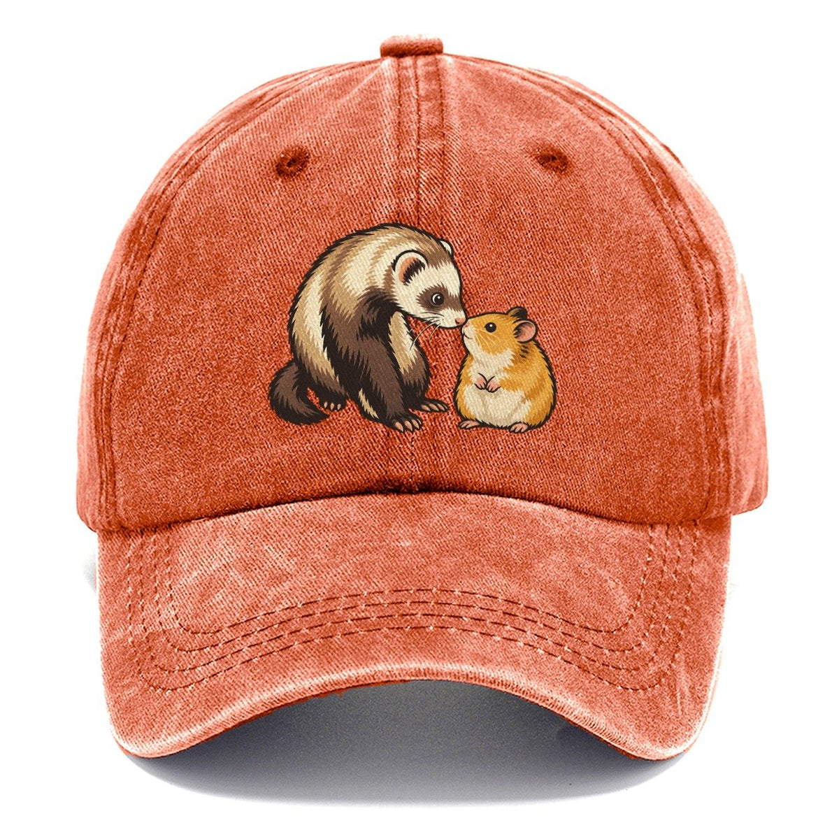 Ferret And Hamster Hello Small Pet Logos Classic Cap – Terracotta Clay