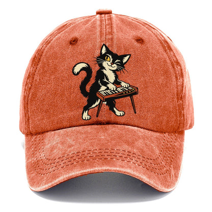 Black Cat Night Pianist Sundown Familiars Classic Cap – Terracotta Clay