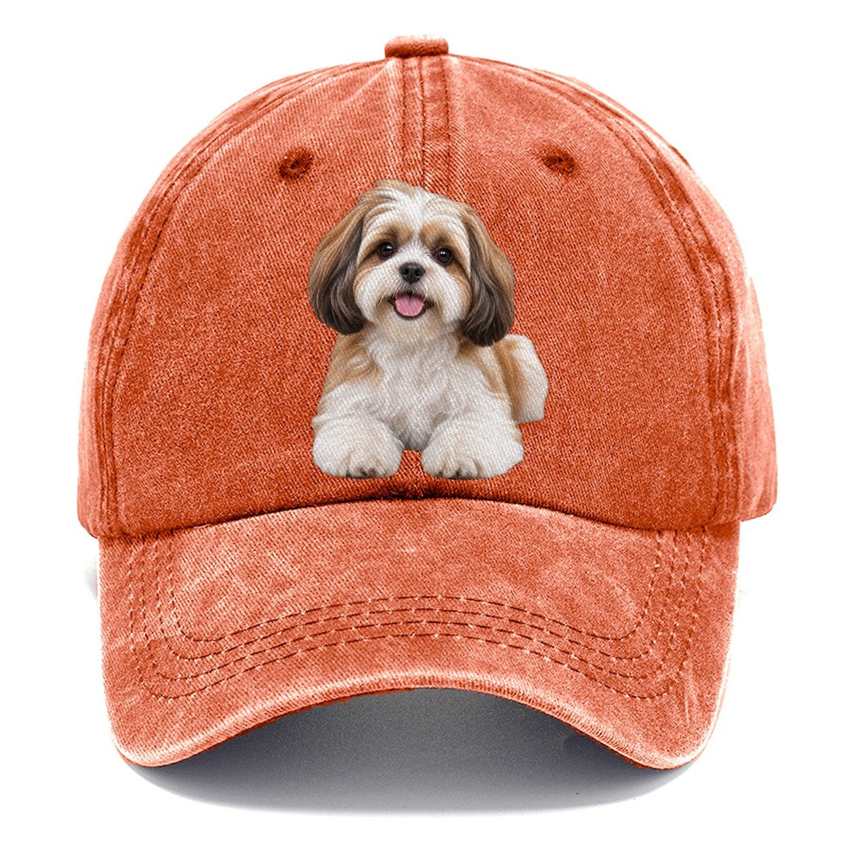 Shih Tzu Sitting Top Breeds Classic Cap – Terracotta Clay