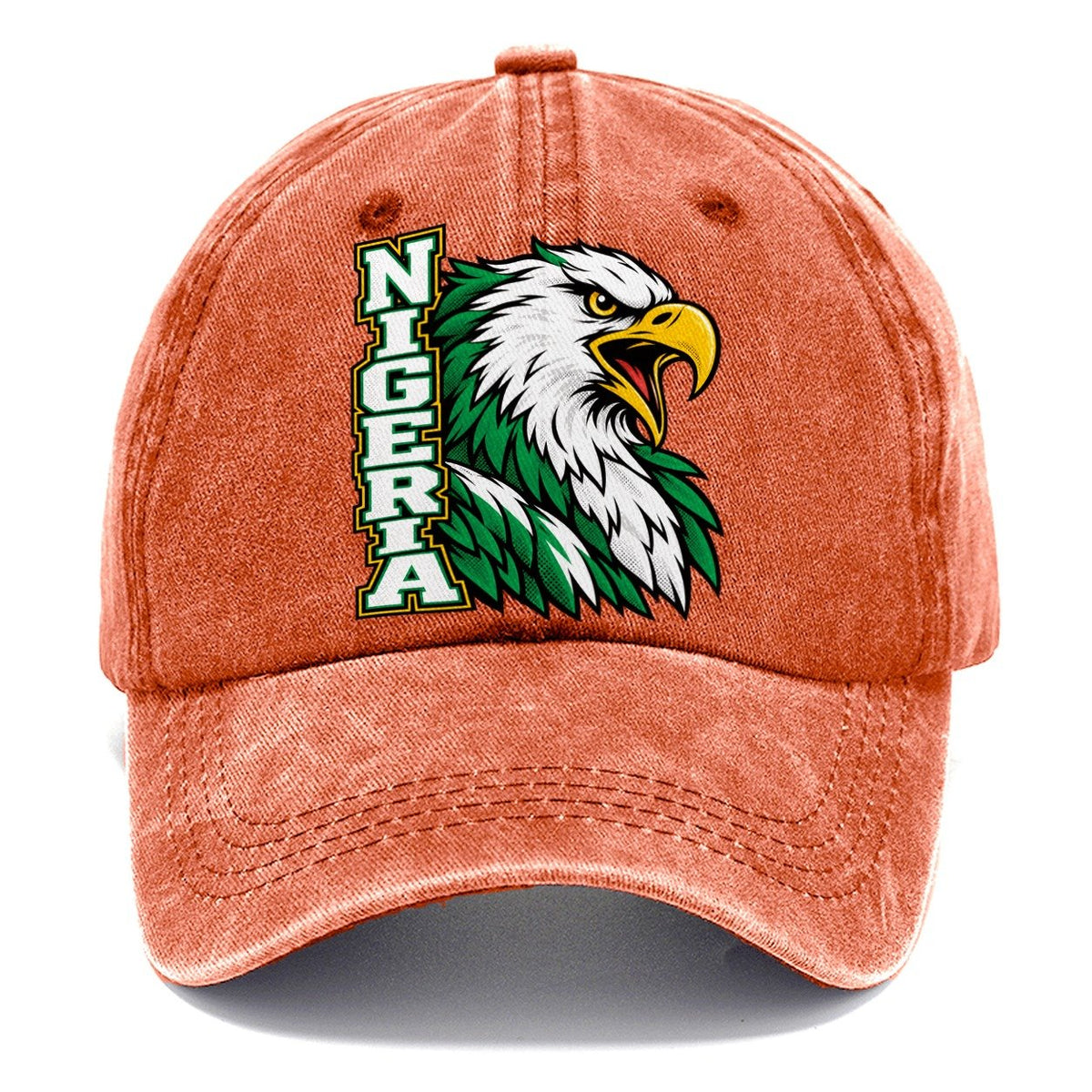 Nigeria Pop Art Badge Classic Cap – Terracotta Clay