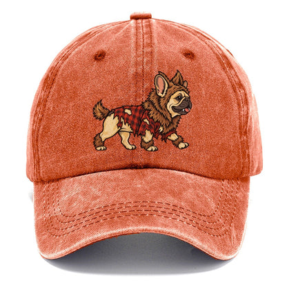 One French Bulldog In Halloween Costume Werewolf With Tufted Fur Patches And Small Fangs Halloween Dog Parade Classic Cap – Terracotta Clay