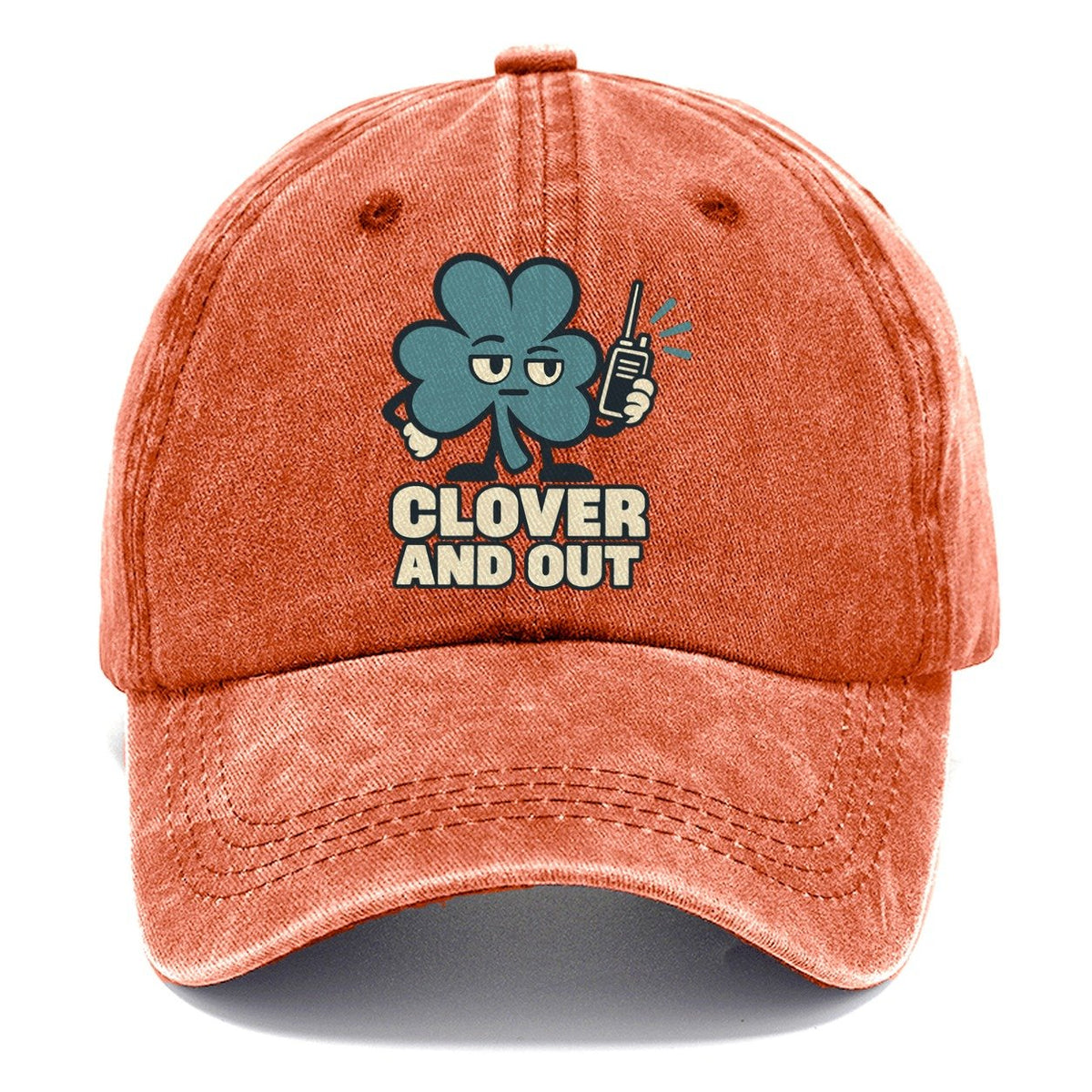 Clover And Out Familiar Punchlines Classic Cap – Terracotta Clay