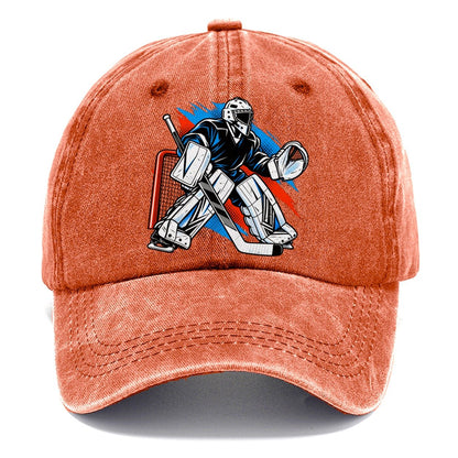 Pop Art Hockey Goalie Classic Cap – Terracotta Clay