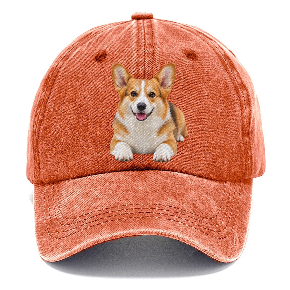 Pembroke Welsh Corgi Lying Down Top Breeds Classic Cap – Terracotta Clay