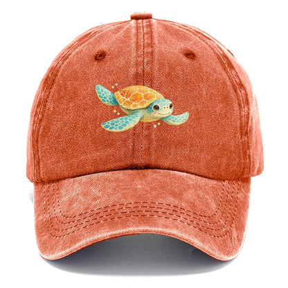 Watercolor Sea Turtle Classic Cap – Terracotta Clay