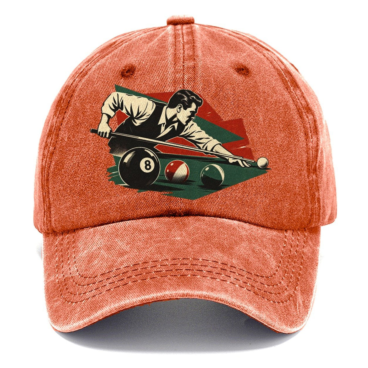 Pool Player with 8 Ball Classic Cap – Terracotta Clay