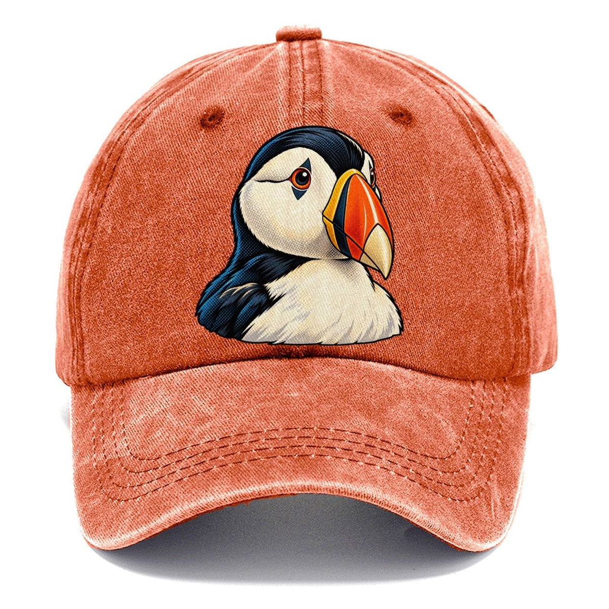 Puffin Portrait Classic Cap – Terracotta Clay