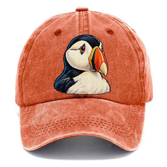 Puffin Portrait Classic Cap – Terracotta Clay