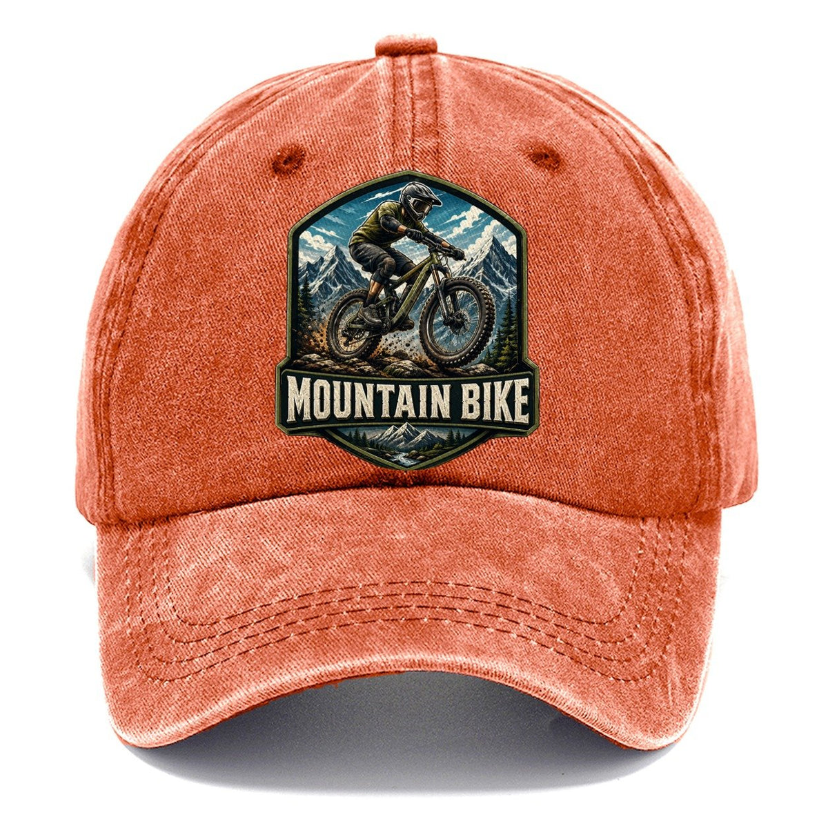 Mountain Bike Rider Classic Cap – Terracotta Clay