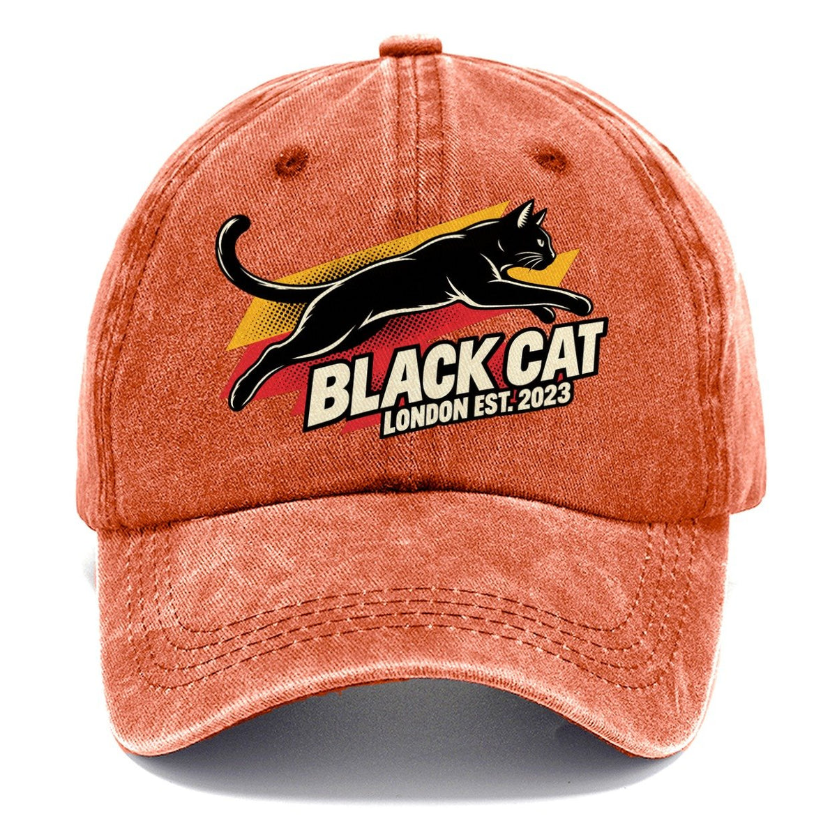 Black Cat London Pop Art Classic Cap – Terracotta Clay