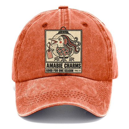 Amabie Charms Yokai Night Market Classic Cap – Terracotta Clay