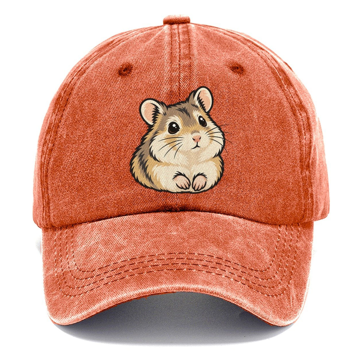 Dwarf Hamster Bright Ears Small Pet Logos Classic Cap – Terracotta Clay