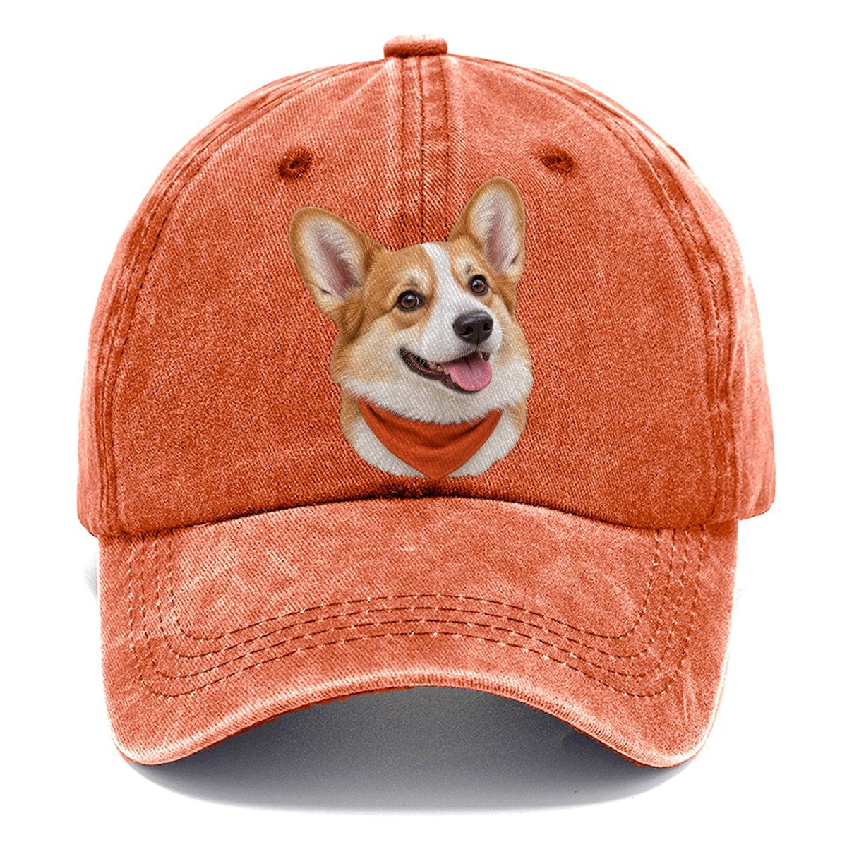 Corgi Autumn Bandana Character Club Classic Cap – Terracotta Clay