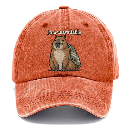 I Am Unavailable Strongly Worded Classic Cap – Terracotta Clay