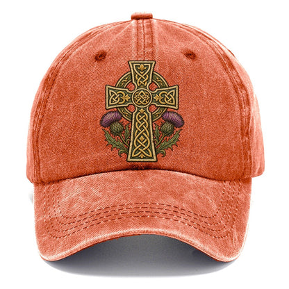 Celtic Cross Thistle Fan Favorites Classic Cap – Terracotta Clay