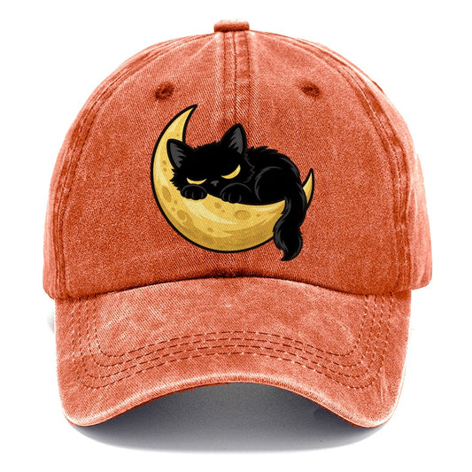 Black Cat Crescent Moon Fan Favorites Classic Cap – Terracotta Clay