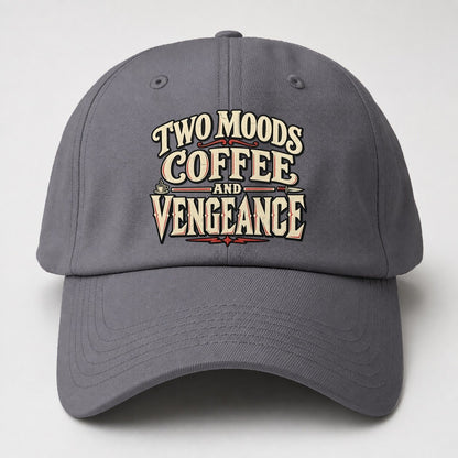 Two Moods Coffee And Vengeance American Wit Baseball Cap – Grey