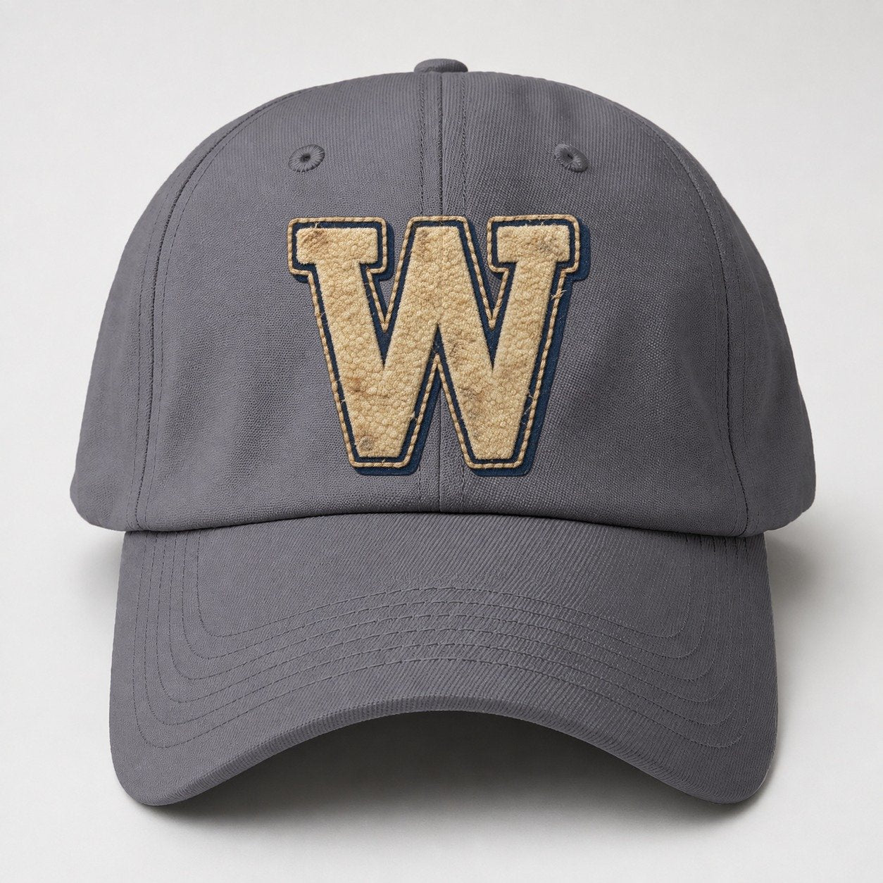 Varsity Chenille W Monogram Baseball Cap – Grey