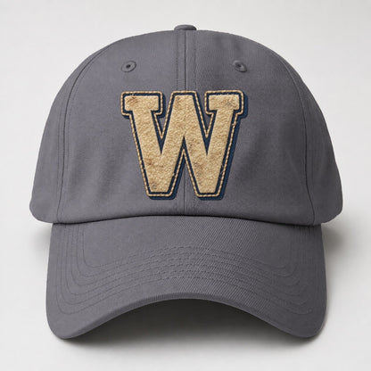 Varsity Chenille W Monogram Baseball Cap – Grey