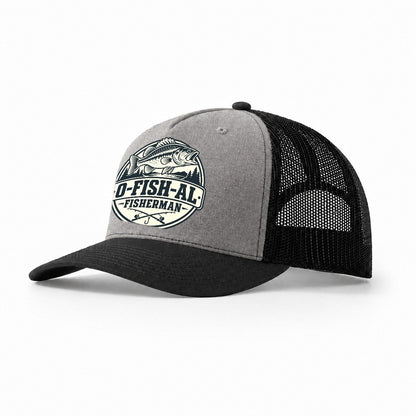 Ofishal Fisherman Fishing Elegant Trucker Hat – Grey Black
