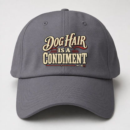 Dog Hair Is A Condiment American Wit Baseball Cap – Grey
