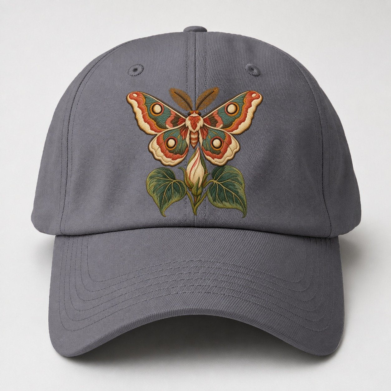Silk Moth Moonflower Rest Gentle Wild Baseball Cap – Grey