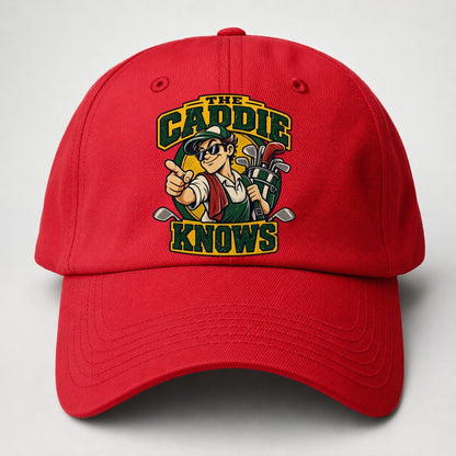 The Caddie Knows Golf Life Baseball Cap – Red