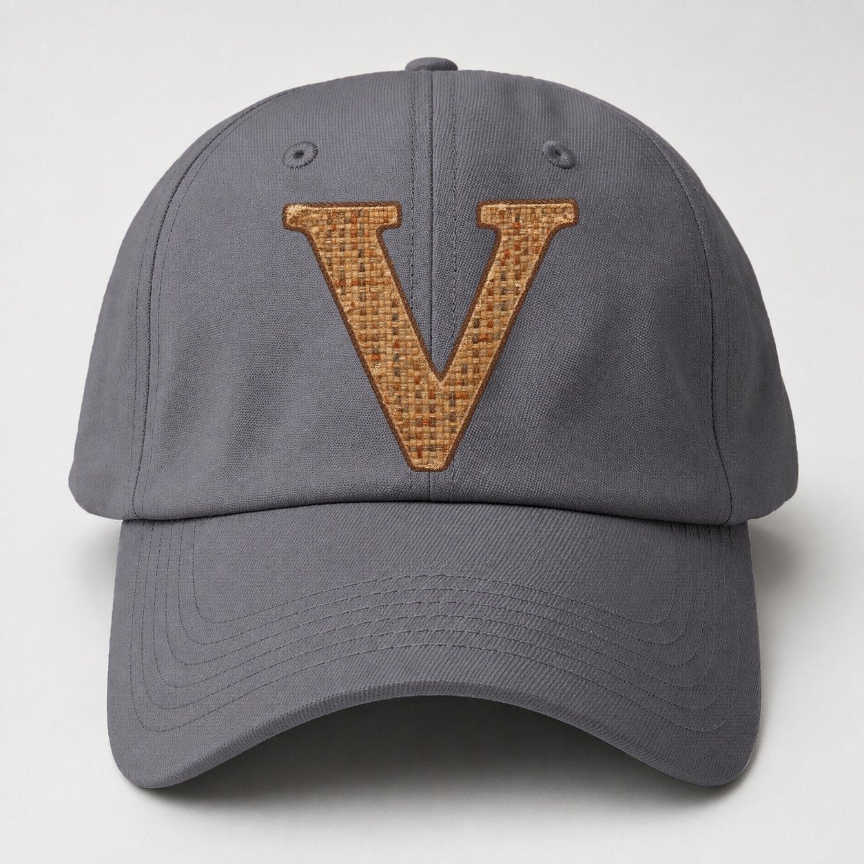 Woven Tweed V Monogram Baseball Cap – Grey